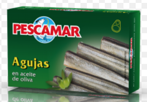 Judías verdes con agujas en conserva y 2 Kiwis por persona.